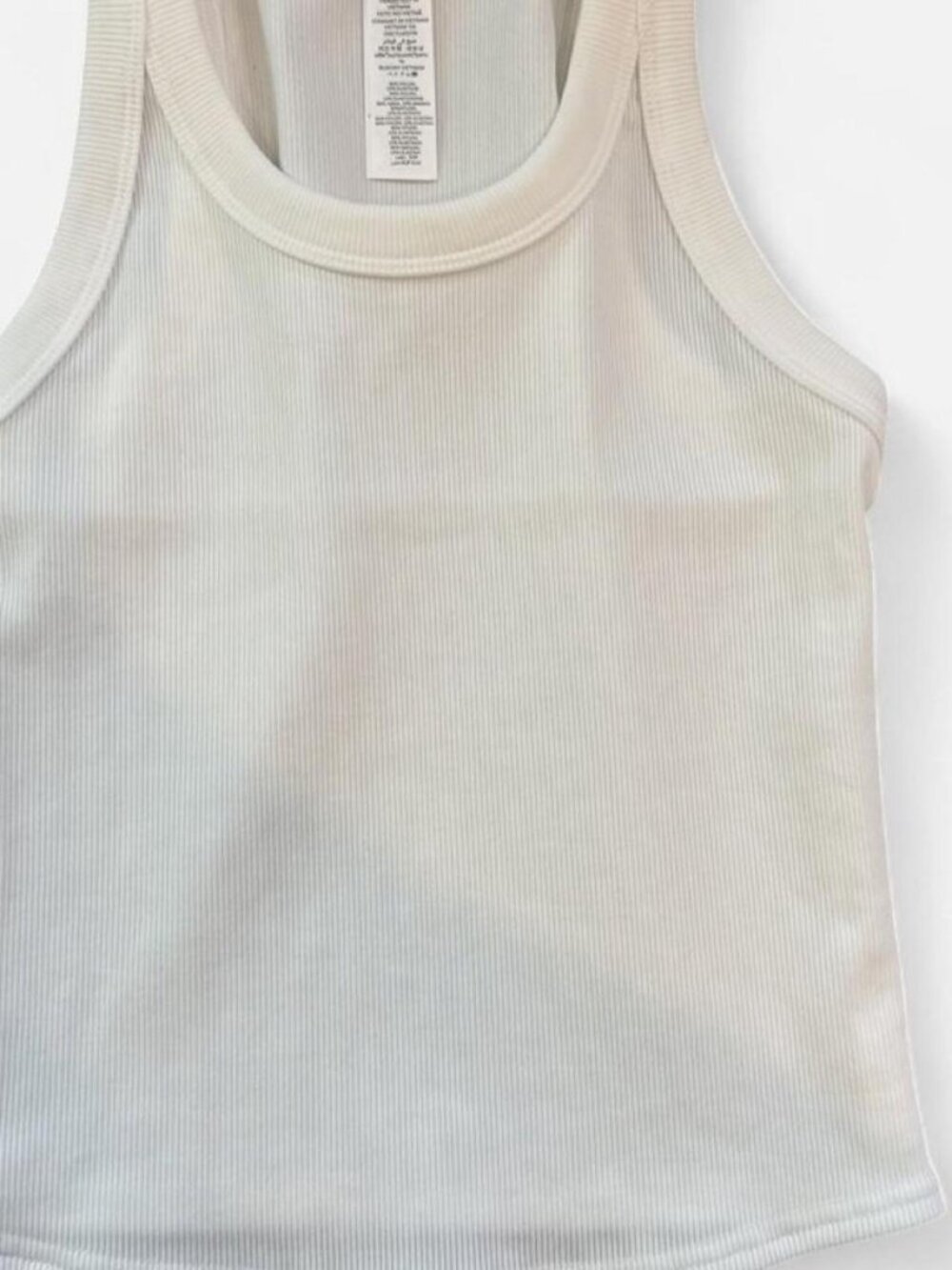 white ribbed tank top - Picture 4 of 8